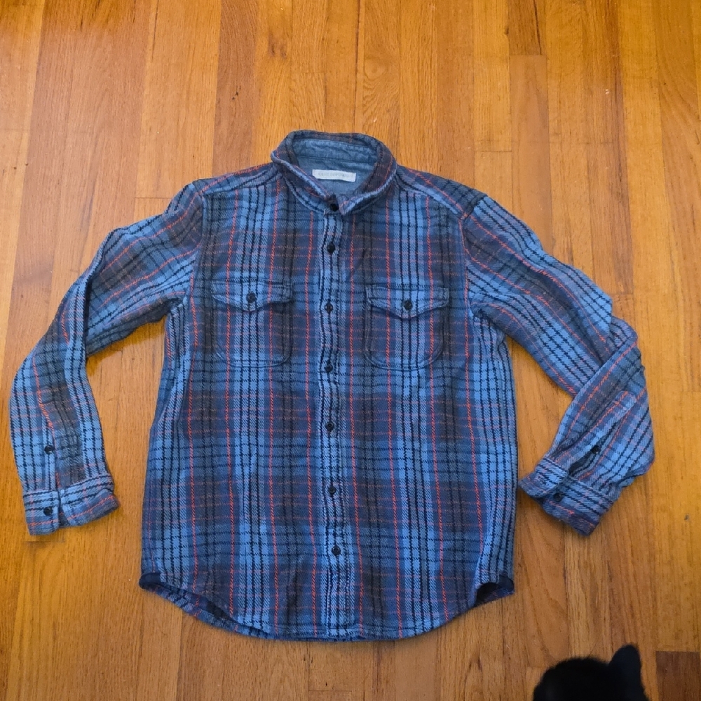 Outerknown Blue and Red Checkered Shirt
